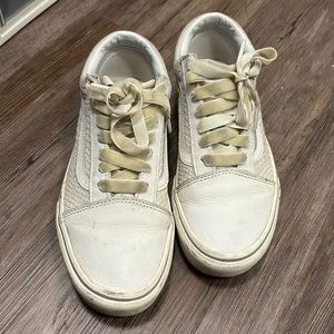 Platform Old Skools Snakeskin Leather Vans